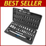 Handy 60-piece Socket And Bit Set With Blow Molded Case. Fixed Price $38.39.