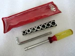 Vintage Sears Dunlap Hex Drive Sae Socket Set 46252 Made In Usa. Fixed Price $24.95.