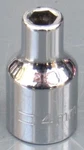 Husky Tools, 1/4" Drive Chrome Shallow Socket, 4mm Metric, 6 Pt, #20504. Fixed Price $4.50.