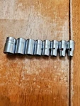 Snap On 1/4 Drive 3/16-7/16 6pt Shallow Sockets Lot Of 8. Fixed Price $75.00.