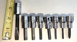 Snap-on 8pc Phillips Flat Hex Screwdriver Bits Sockets 3/8" Drive Made In U.s.a. Fixed Price $85.00.