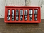 Snap On Tools 7 Piece Sae Deep Swivel / Universal Socket Set 6 Point 3/8 Drive. Fixed Price $139.95.