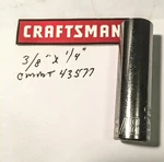 Craftsman 3/8" X 1/4" Dr 6 Pt Standard Deep Socket Cmmt 43577 Free Usa Ship. Fixed Price $9.96.