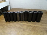 (10) Piece Snap On Tools Sim160-sim360 1/2" Impact Deep Drive Lot Set 6 Point. Fixed Price $155.24.