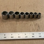 Craftsman 3/8" Drive 12 Pt 3/8"-13/16 Shallow Socket 8 Pc Set 44331-44338. Fixed Price $32.00.