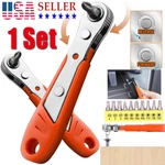 Ratcheting Right Angle Screwdriver Hex Drive 90 Degree Offset + 10pc Bits Set!. Fixed Price $6.98.