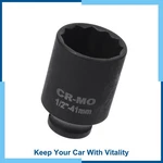 Universal 1/2 Inch Drive Impact Socket 41mm 12 Point High Carbon Steel 1pcs. Fixed Price $33.72.