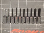 Snap On Sae 10pc 1/4 3/8 Drive Hex Allen Socket Driver Set 1/16" 1/4" Dr 110tmay. Fixed Price $132.99.