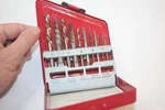 Snap-on Sae 10 Pc Drill Extractor Set Exdl10 Left Hand In Red Case Free Ship Usa. Fixed Price $47.00.