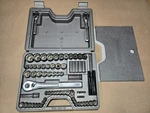 Vintage 1990's Craftsman 75pc Metric & Sae Socket Set 1/4" 3/8" 1/2" Drive Usa. Fixed Price $184.99.