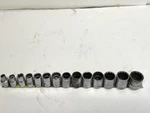 Mixed Lot 14 Total Sae 12pt Sockets 3/8" Drive Shallow Proto Sk Craftsman Etc. Fixed Price $22.95.