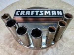 Craftsman 3/8 Drive X 6 Point Sae & Metric Deep Well Sockets, Sold Individually. Fixed Price $3.19.