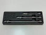 Matco Tools 3/8 Drive 3pc Spring Loaded Universal Flex Chrome Extension Set. Fixed Price $189.99.