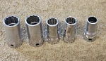 5 Snap On Socket Set 3/8" Drive 12 Point Sae Fdh 9/16 7/16 3/8 Fdh180a Usa. Fixed Price $46.55.