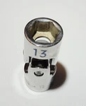 Matco Usa Bu13m6b 13mm 3/8 Drive 6pt Universal Chrome Socket. Fixed Price $48.00.