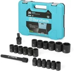 Duratech 20pcs 1/2" Drive Impact Socket Set 6 Point Metric Extension Bar Adapter. Fixed Price $45.99.
