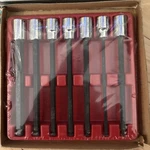 Mac Tools Seven Piece 3/8 Inch Drive Long Speed Hex Driver Set. Fixed Price $150.00.