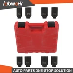 Labwork 8pcs 1/2" Drive Deep Spindle Axle Nut Impact Socket Set 29-39mm 12 Point. Fixed Price $36.86.