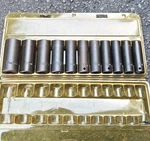 Sears Craftsman Tools Usa 1/2 Drive Metric 11pc Deep Impact Socket Set. Fixed Price $144.99.