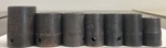 Lot Of 7 Snap-on - 9/16 Thru 15/16 1/2 Dr. 12 Point Spline Impact. Fixed Price $126.69.