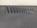 #bo930 Snap-on Tools New 11pc 3/8" Drive Sae 6 Point Deep Socket Set 211sfsy. Fixed Price $189.95.