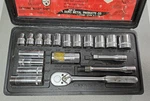Vintage Duro-chrome 20pc 3/8" Drive Socket Set #60270 Complete. Fixed Price $50.00.