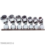 J52100 Proto 3/8" Drive 7 Piece Universal Socket Set W/holder - 6-point. Fixed Price $207.50.