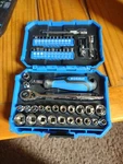 Kobalt 1/4 Socket Set 50 Pcs Sae And Metric Pro 90 Ratchet Bits. Fixed Price $59.95.