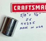 Craftsman 5/8" X 3/8" Dr Socket Ee 44335 - 12 Pt Made In Usa Free Ship. Fixed Price $9.96.