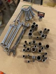 50 Assorted Pre-owned Husky Wrenches And Sockets Many Made In The U.s.. Fixed Price $50.00.