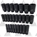 Sk Hand Tools 4047 - 1/2" Dr. 6 Point Metric Deep Impact Socket Set. Fixed Price $453.14.