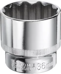 Harfington 12-point Socket 1/2" Drive 36mm Deep 45# Steel Metric Shallow. Fixed Price $24.99.
