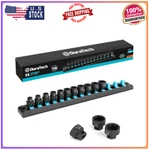 Duratech 3/8" Drive Stubby Impact Socket Set, 14-piece, Metric, 6-19mm, Cr-mo St. Fixed Price $59.99.