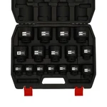 16pcs 1/2" Drive Shallow Spindle Axle Nut Impact Socket Set 6-point Large Cr-mo. Fixed Price $93.99.