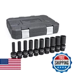 Gearwrench 10 Pc. 1/2" Dr 6 Pt Deep Universal Impact Socket Set, Sae -. Fixed Price $153.80.