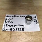 Gearratchet 18mm Shallow 12pt 3/8 Dr Chrome Socket Part#. Fixed Price $6.99.