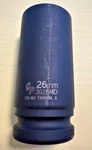 Grey Pneumatic 3026md 3/4" Drive 26 Mm 6-point Deep Impact Socket Warranty. Fixed Price $19.50.
