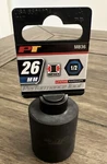 Performance Tool M836 1 2 Dr 26mm 6point Impact Socket Pack. Fixed Price $5.95.