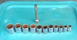 Used Sk Wayne Usa 12 Pc 1/2" Drive Sae Shallow Socket Set + Extension 401 Series. Fixed Price $24.99.