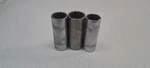 Vintage Thorsen 622j 11/16, 620j 5/8, 624j 3/4 Deep Socket 3/8 D Sae 12 Pt Usa. Fixed Price $21.99.