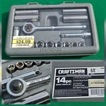 Vntg Sears Craftsman Usa 14pc Metric 3/8 Drive Socket Set 34811 6 Point Euc. Fixed Price $54.99.