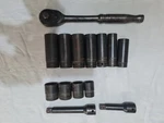 (snap-on 14piece (1/2") & ( 1-)3/8" Deep Drive12point Industrial Sae Socket Set. Fixed Price $249.00.