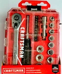 New - Craftsman 3/8 In. Drive Mechanic's Tool Set 24 Pcs Cmmt12012 (file 1). Fixed Price $38.00.