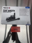 New Matco Sbx6v 3/8" Drive Impact Extension Swivel Adapter Set. Fixed Price $100.00.