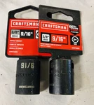 2 Genuine Craftsman Sae 3/8" Drive 6-point Impact Socket 9/16". Fixed Price $6.00.