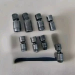 Snap-on Tools Usa 1/2" Drive 6pt Impact Swivel Socket 7pc Set + 1 Addt Mac. Fixed Price $134.97.