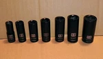 Stanley Black Chrome 7 Piece Deepwell Metric 6 Point Socket Set For 3/8" Drive. Fixed Price $25.94.