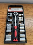 Sure Bilt 17 Piece Ratchet And Socket Set 1/2 Drive. Fixed Price $20.00.