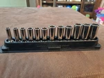 Snap On Tools 3/8" Deep Socket Metric Includes Magnetic Tray. Fixed Price $160.00.