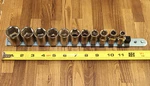 Craftsman 11 Pc 3/8''-1'' Sae 1/2'' Drive 6 Point Shallow Socket Lot G G2 Usa. Fixed Price $72.00.